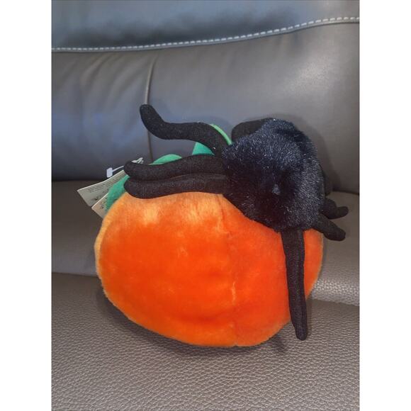Vintage Plush Creations Inc 1995 Pumpkin Plush & Spider Jack o Lantern Halloween - Picture 3 of 6